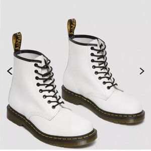 Dr. Martin Zavala White Combat Boots NEW
